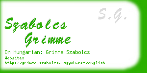 szabolcs grimme business card